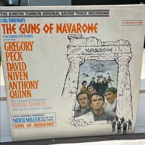 Columbia The Guns of Navarone LP, Orange and Black Album Cover. Vintage